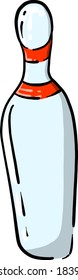Bowling pin, illustration, vector on white background