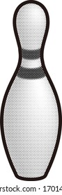 bowling pin isolated vector illustration.