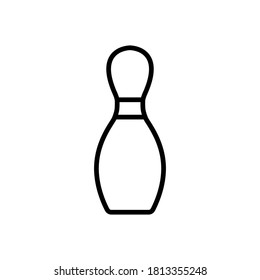 bowling pin line icon vector illustration design
