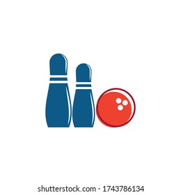 Bowling pin Logo Template vector icon illustration design