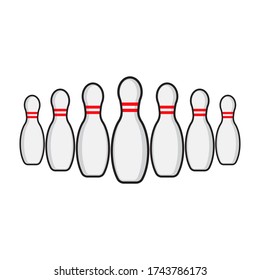 Bowling pin Logo Template vector icon illustration design