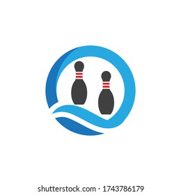 Bowling pin Logo Template vector icon illustration design