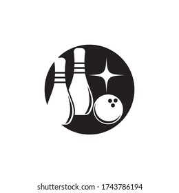 Bowling pin Logo Template vector icon illustration design