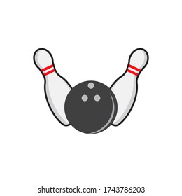 Bowling pin Logo Template vector icon illustration design