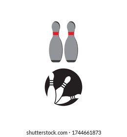 Bowling pin Logo Template vector icon illustration design