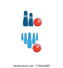 Bowling pin Logo Template vector icon illustration design