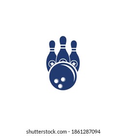 Bowling pin Logo Template vector icon illustration design