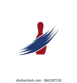 Bowling pin Logo Template vector icon illustration design
