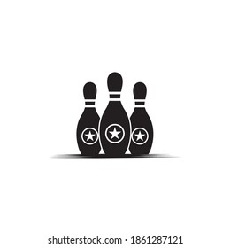 Bowling pin Logo Template vector icon illustration design