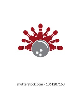 Bowlingpin Logo Vorlage Vektorsymbol-Design