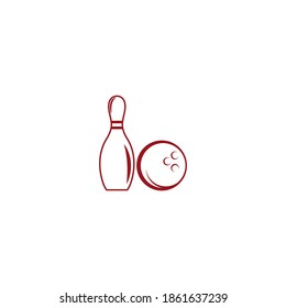 Bowling pin Logo Template vector icon illustration design
