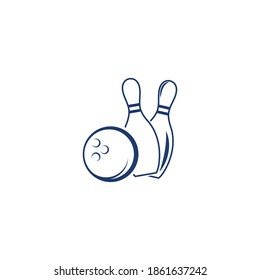 Bowling pin Logo Template vector icon illustration design