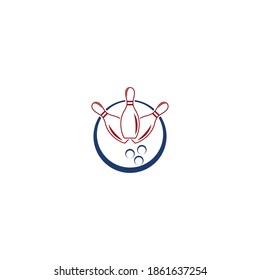 Bowling pin Logo Template vector icon illustration design