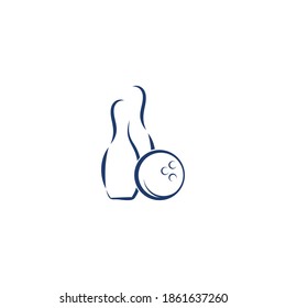 Bowling pin Logo Template vector icon illustration design