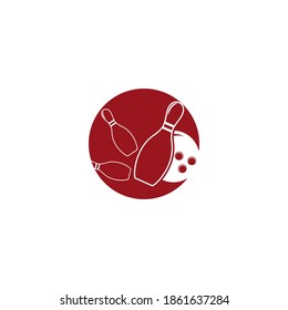 Bowling pin Logo Template vector icon illustration design