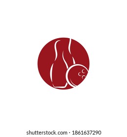 Bowling pin Logo Template vector icon illustration design