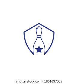Bowling pin Logo Template vector icon illustration design