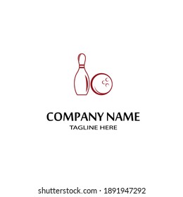 Bowling pin Logo Template vector icon illustration design