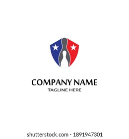 Bowling pin Logo Template vector icon illustration design