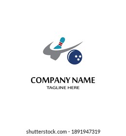 Bowling pin Logo Template vector icon illustration design