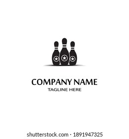 Bowling pin Logo Template vector icon illustration design