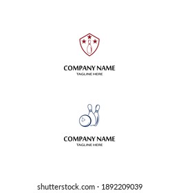 Bowling pin Logo Template vector icon illustration design