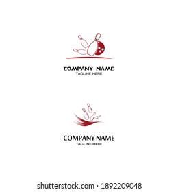 Bowling pin Logo Template vector icon illustration design
