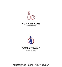 Bowling pin Logo Template vector icon illustration design