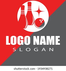 Bowling pin Logo Template vector icon illustration design