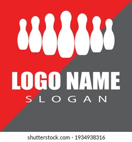 Bowlingpin Logo Vorlage Vektorsymbol-Design