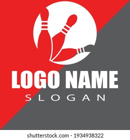 Bowling pin Logo Template vector icon illustration design