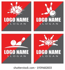 Bowling pin Logo Template vector icon illustration design