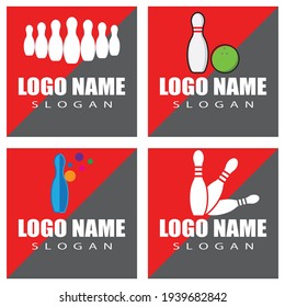 Bowling pin Logo Template vector icon illustration design