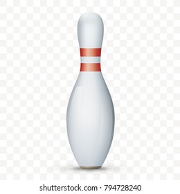 Bowling pin on the checked background. Eps 10 vector file.