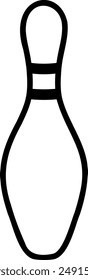 Bowling pin on transparent background. Vector illustration