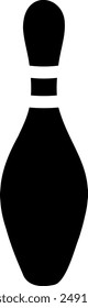 Bowling pin on transparent background. Vector illustration