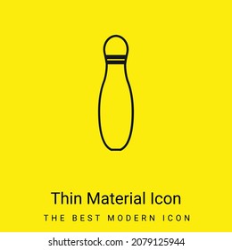 Bowling Pin Outline minimal bright yellow material icon