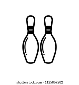 bowling pin - sport icon vector