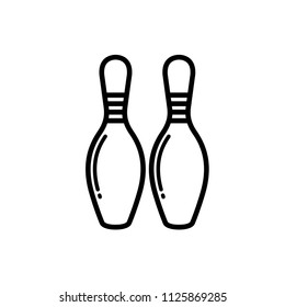 bowling pin - sport icon vector