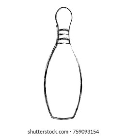 Bowling pin sport icon vector illustration graphic design