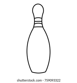 Bowling pin sport icon vector illustration graphic design