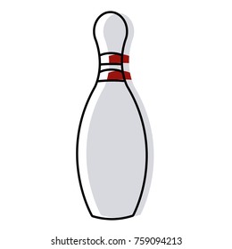 Bowling pin sport icon vector illustration graphic design