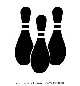 Bowling pin symbol icon vector design illustration. Bowling game, logo template.