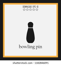 bowling pin vector icon