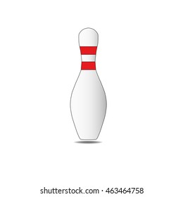 Bowling Pin Icon Vector Bowling Game Stock Vector (Royalty Free ...