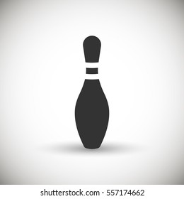 bowling pin. Vector icon.