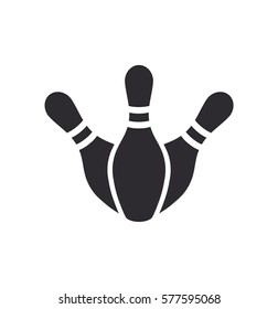 Bowling Pin. Vector Icon