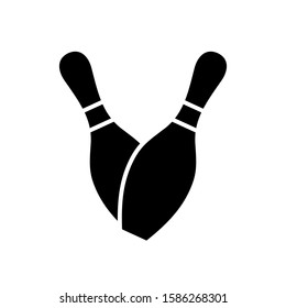 Bowling pin vector icon design templates on white background