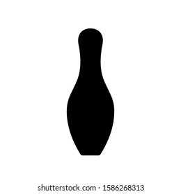 Bowling pin vector icon design templates on white background