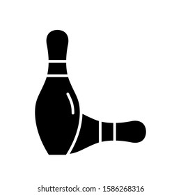 Bowling pin vector icon design templates on white background